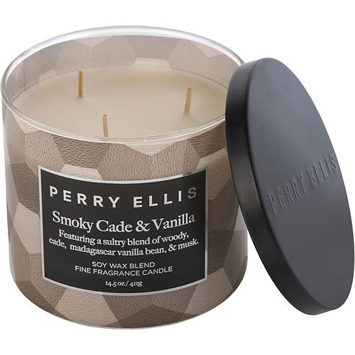PERRY ELLIS SMOKY CADE & VANILLA by Perry Ellis SCENTED CANDLE 14.5 OZ EasyOptionXY LLC
