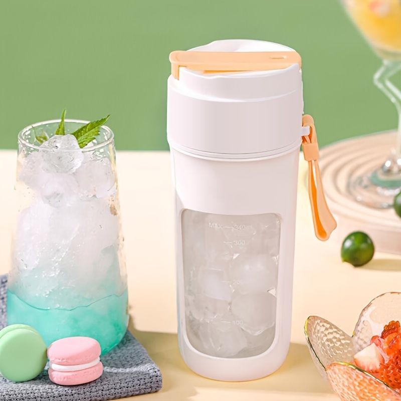 Portable Wireless Blender With The Straw; USB Travel Juice Cup Baby Food Mixing Juicer Machince With Updated 8 Blades 3000mAh Rechargeable Battery EasyOptionXY LLC