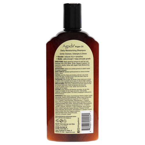 Argan Oil Daily Moisturizing Shampoo by Agadir for Unisex - 12.4 oz Shampoo EasyOptionXY LLC