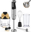 KOIOS 1000W Immersion Hand Blender, Multifunctional 5-in-1 Handheld Blender, 12-Speeds, Stainless Steel blender shaft, includes 600ml Mixing Beaker, 500ml Chopper, Whisk Attachment and Milk Frother EasyOptionXY LLC