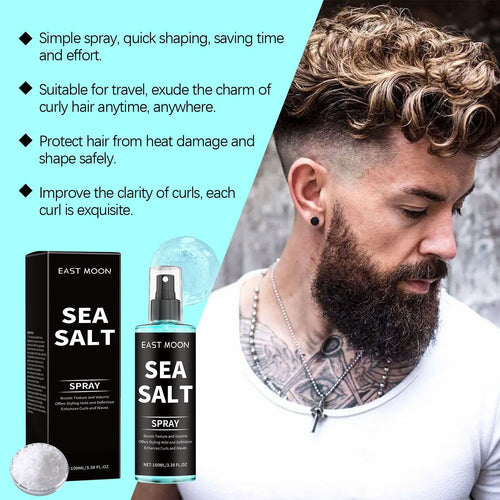 East Moon Sea Salt Curling Spray Long Lasting Styling Elastic Hair Conditioner Hair Spray for Lazy and Refreshing Hair Spray EasyOptionXY LLC