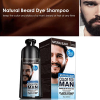 Beard Hair Color Shampoo For Men,Natural Permanent Beard DyeShampoo, Colors Hair In Minutes Long Lasting, 200ml, Black Hair DyeHaircare EasyOptionXY LLC