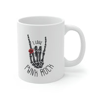 I Love Punk Rock Skeleton Hand Mug EasyOptionXY LLC