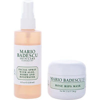 Mario Badescu by Mario Badescu Rose Mask & Mist Duo Set: Facial Spray With Aloe, Herbs And Rosewater 4oz + Rose Hips Mask 2oz --2pcs EasyOptionXY LLC