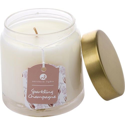 SPARKLING CHAMPAGNE by Northern Lights SCENTED SOY GLASS CANDLE 10 OZ EasyOptionXY LLC