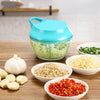 3-in-1 Manual Food Chopper for Vegetable Fruits Nuts Onions Hand Pull Mincer Blender Mixer Food Processor Garlic Crusher Ginger Fruit Puree Meat Puree EasyOptionXY LLC