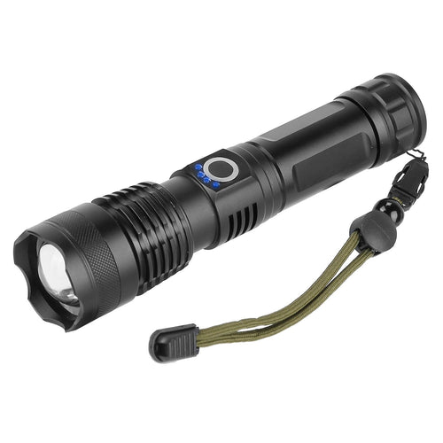 Tactical LED Flashlight Zoomable Rechargeable Search Light Torch 50000LM with 5Modes SOS Night Light For Night Walking Adventures EasyOptionXY LLC