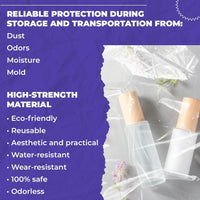 Clear Drawstring Bag, 5 x 8 Inches. Pack of 100 Clear Plastic Drawstring Bags. 2 Mil Drawstring Clear Plastic Bags. Waterproof Clear Plastic Bags Drawstring for Cosmetics, Toiletries EasyOptionXY LLC