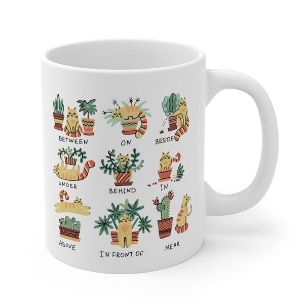 Puurfect Combo Cat and Plants Coffee Tea Mug EasyOptionXY LLC