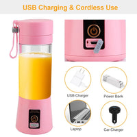 Portable Juicer Blender USB Rechargeable Juicer Cup Fruit Baby Food Mixing Machine with 6 Blades Powerful Motor EasyOptionXY LLC