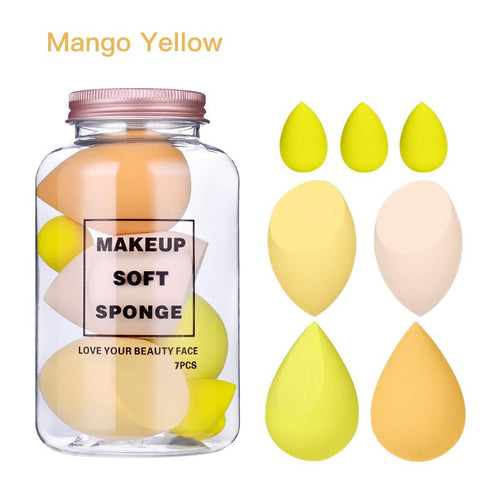 7Pcs Makeup Sponge Set Face Beauty Cosmetic Powder Puff for Foundation Cream Concealer Make Up Blender Tools Sponge косметика EasyOptionXY LLC