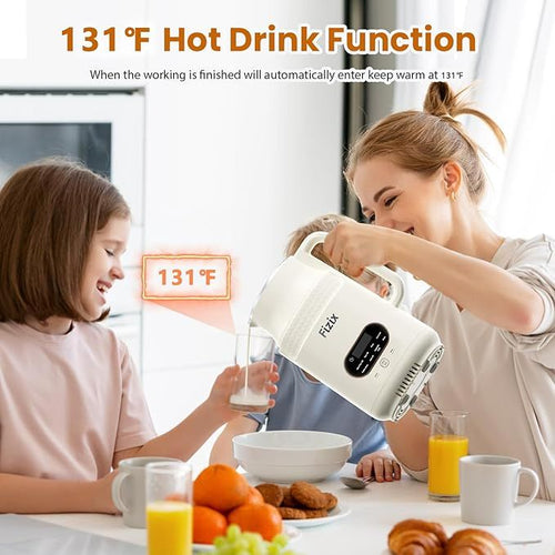 34oz Nut Milk Maker,8 in 1 Automatic Soy Milk Maker for Homemade Nut,Soy,Almond,Oat Milk,Fruit and Vegetable,Almond Milk Maker with Delay Start/Keep Warm/Self-Cleaning,White EasyOptionXY LLC