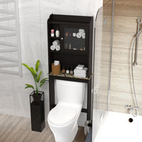 Modern Over The Toilet Space Saver Organization Wood Storage Cabinet for Home, Bathroom EasyOptionXY LLC
