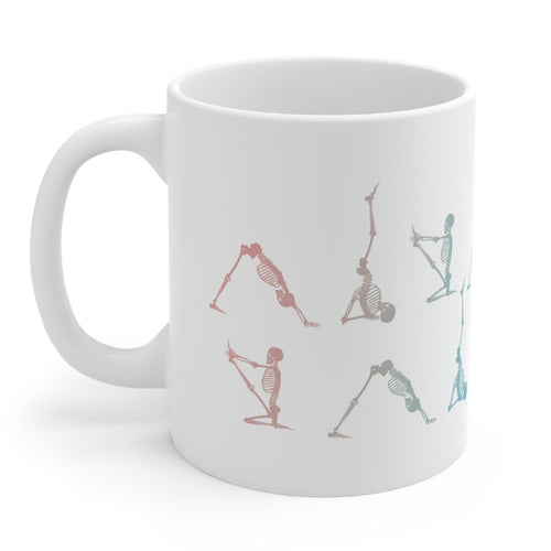 Skeleton in Yoga Poses Mug EasyOptionXY LLC