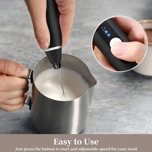 Milk Frother Electric Egg Beater USB Charging Mixer For Coffee Drink Portable Electric Milk Frothers Handheld Blender Cappuccino Cream Egg Beater Food Blender USB Mini Coffee Maker Whisk Mixer EasyOptionXY LLC