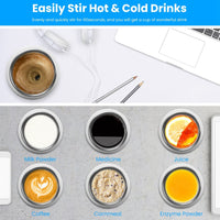 Self Stirring Coffee Mug with Lid Temperature Control Self-Heating Automatic Magnetic Mixing Mug with 3 Heat Settings Auto-Off Function For Coffee Tea Milk Cocoa Stainless Steel EasyOptionXY LLC