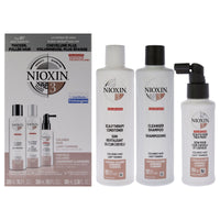 System 3 Kit by Nioxin for Unisex - 3 Pc 10.1oz Color Safe Cleanser Shampoo, 10.1 oz Color Safe Scalp Therapy Conditioner, 3.38oz Color Safe Scalp and Hair Treatment EasyOptionXY LLC