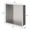 Brushed Stainless Steel Wall Shower  Niche , Double Recessed Shower Shelf for Bathroom EasyOptionXY LLC