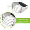 1pc Dough Blender Top Professional Pastry Cutter With Heavy Duty Stainless Steel Blades Medium Size 0.50lb EasyOptionXY LLC