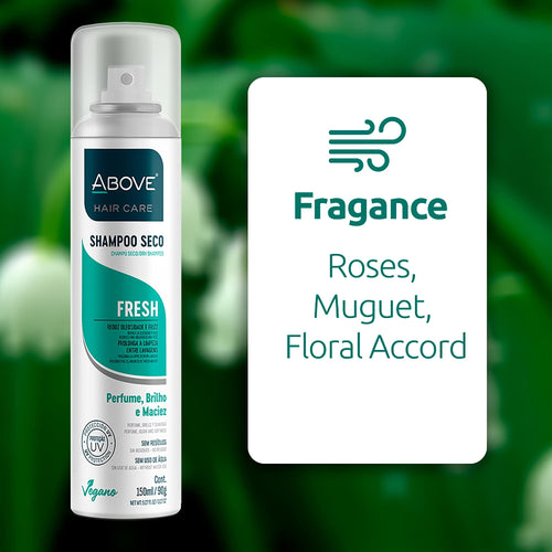ABOVE Fresh - Dry Shampoo - Absorbs Excess Oil Between Washes - Gives Softness and Shine to Your Strands - Does Not Leave Residue - Prevents Bad Odors with Floral and Citrus Notes - 3.17 oz EasyOptionXY LLC