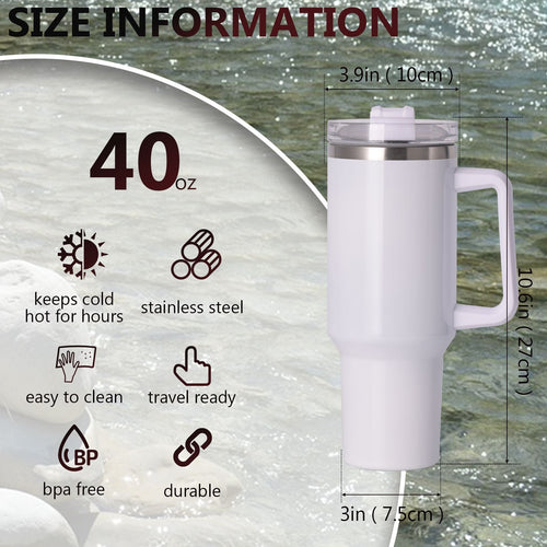 40oz large capacity tumbler With Handle And Straw Lid, Insulated Reusable Stainless Steel Water Bottles Travel Mug Coffee Cup car cup water cup For Men Women Outdoor Camping Driving, gift EasyOptionXY LLC