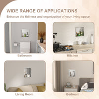 Brushed Stainless Steel Wall Shower  Niche , Double Recessed Shower Shelf for Bathroom EasyOptionXY LLC