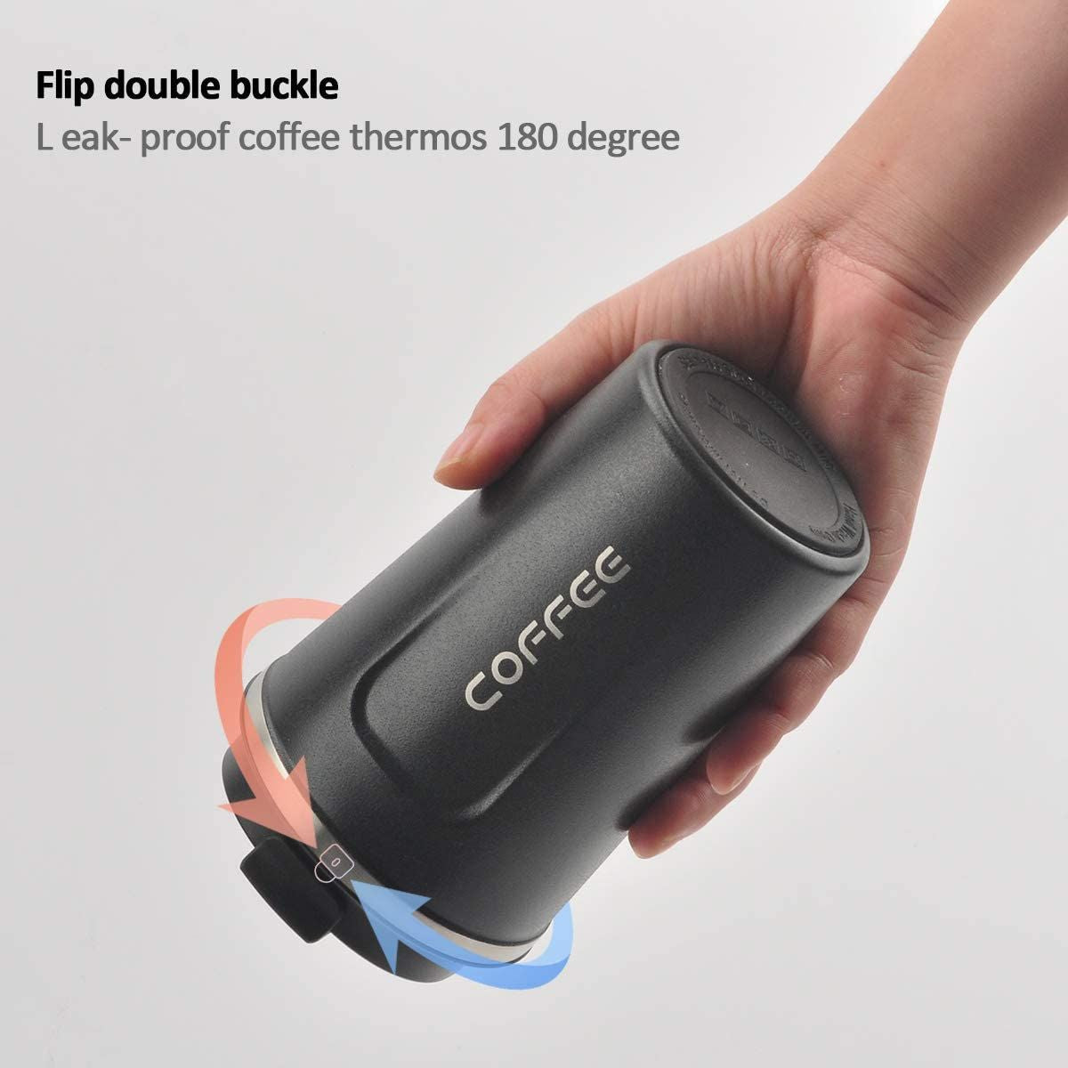 12 oz Stainless Steel Vacuum Insulated Tumbler - Coffee Travel Mug Spill Proof with Lid - T hermos Cup for Keep Hot/Ice Coffee; Tea and Beer EasyOptionXY LLC