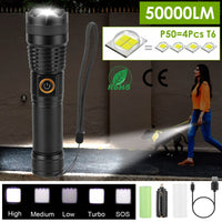 Tactical LED Flashlight Zoomable Rechargeable Search Light Torch EasyOptionXY LLC