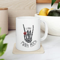 I Love Punk Rock Skeleton Hand Mug EasyOptionXY LLC