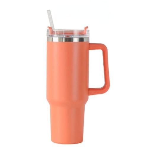 30OZ Straw Coffee Insulation Cup With Handle Portable Car Stainless Steel Water Bottle LargeCapacity Travel B PA F ree Thermal Mug EasyOptionXY LLC