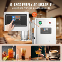 VEVOR Milkshake Maker Machine, 120W Commercial Milk Tea Shaker Machine, Double Head Milk Shake Mixer Machine, 0-180s Adjustable Milkshake Blender, with 750 ml Stainless Steel Cup, for Milk Tea Store EasyOptionXY LLC