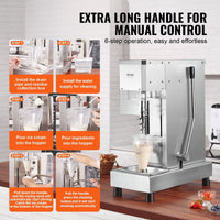 VEVOR Ice Cream Blender 750W Ice Cream Mixer Stir Machine 304 Stainless Steel EasyOptionXY LLC