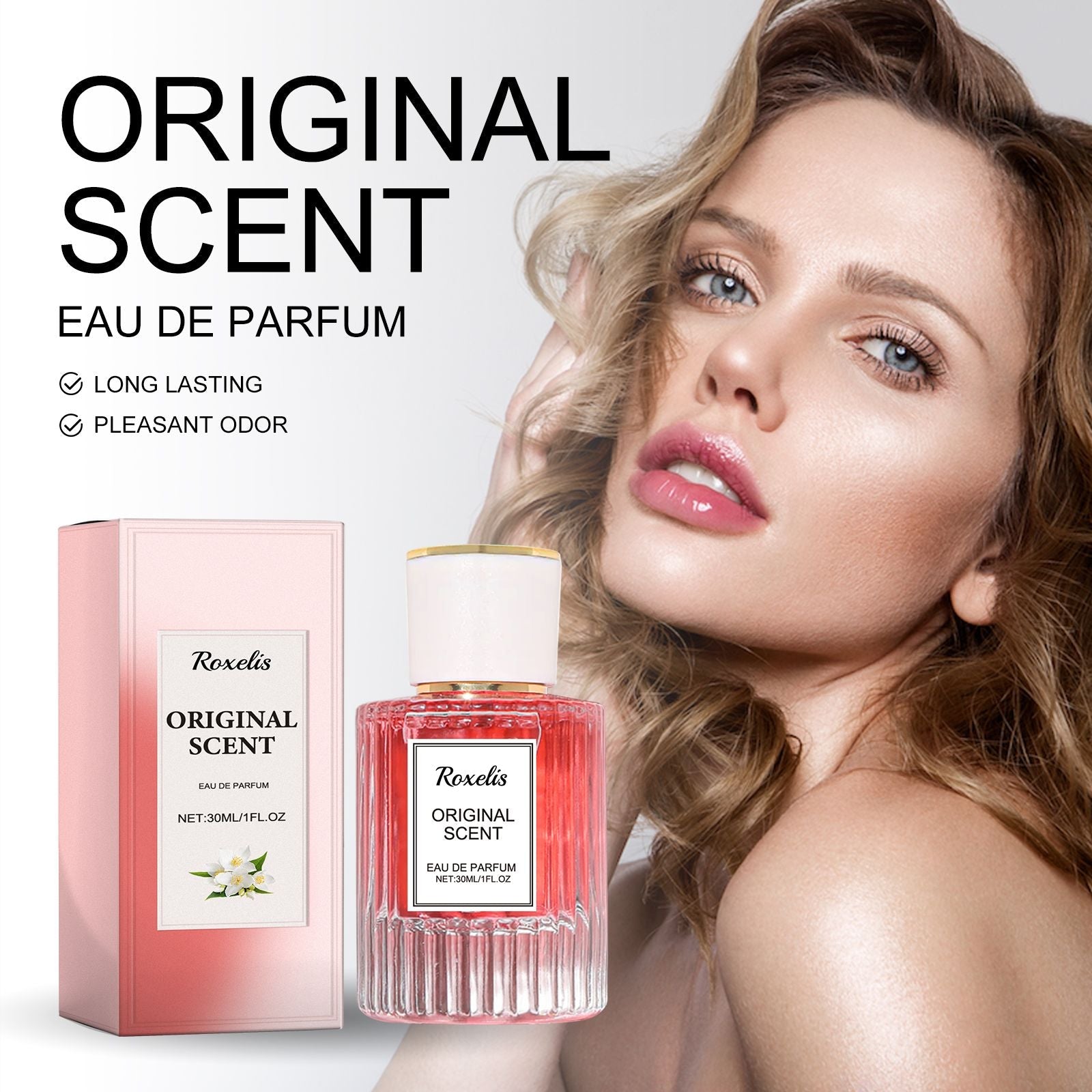 Roxelis Jasmine Pheromone Perfume Wrist, ear and neck natural long-lasting light fragrance delicate elegance exudes feminine charm EasyOptionXY LLC