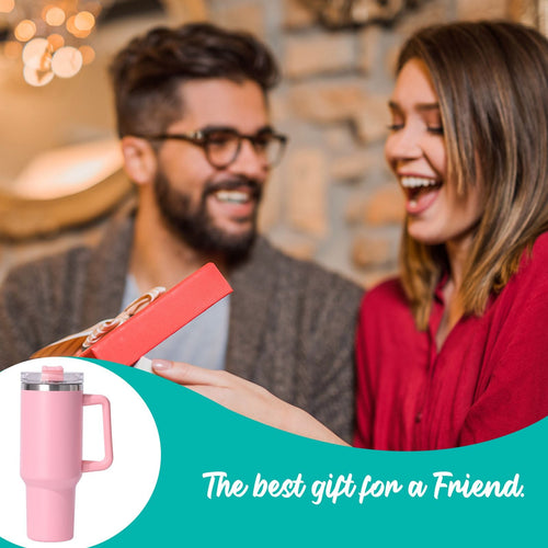 40oz large capacity tumbler, With Handle And Straw Lid, Insulated Reusable Stainless Steel Water Bottles Travel Mug Coffee Cup car cup water cup For Men Women Outdoor Camping Driving,  gift EasyOptionXY LLC