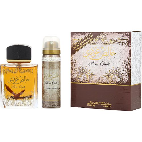 LATTAFA PURE OUDI by Lattafa EAU DE PARFUM SPRAY 3.4 OZ & DEODORANT 1.6 OZ EasyOptionXY LLC