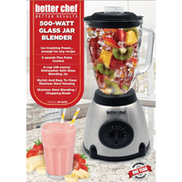 Better Chef 500W 5-Speed Glass Jar Blender with Stainless Steel Base EasyOptionXY LLC