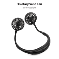Mini Portable Hanging Neckband Fan USB Rechargeable Double Fans Air Cooler Conditioner Colorful Aroma Electric Desk Fan For Room XH EasyOptionXY LLC