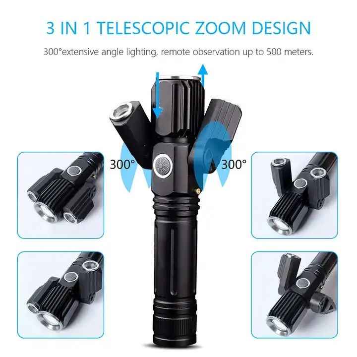 3 Head Flashlight EasyOptionXY LLC