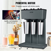 VEVOR Milkshake Maker, 375W x 3 Electric Milkshake Machine, Triple Heads Drink Mixer Blender Machine, 3-Speed Milkshake Mixer with 3 x 820 ml Stainless Steel Cups, for Commercial and Home EasyOptionXY LLC