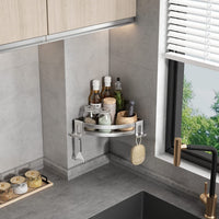 Shower Corner Shelf Caddy 2 Pack shower Organizer Corner No Drill Shower Storage Rust Proof Bathroom Corner Wall Shelf shampoo holder Silver EasyOptionXY LLC