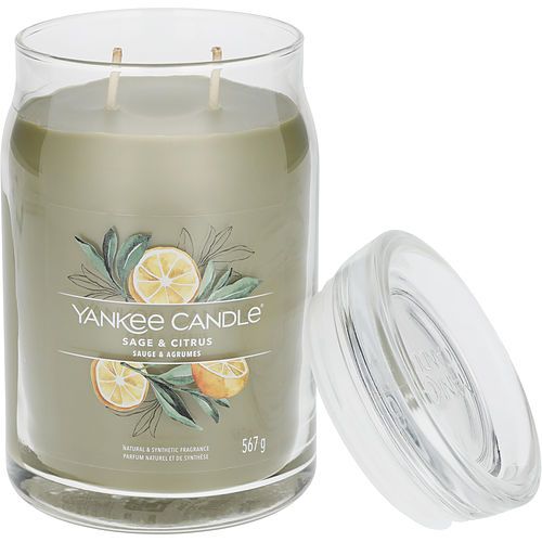 YANKEE CANDLE by Yankee Candle SAGE & CITRUS SCENTED LARGE JAR 22 OZ EasyOptionXY LLC