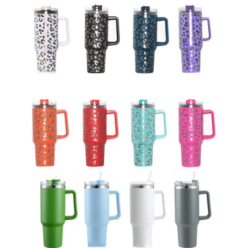 40oz Adventure Quencher Tumbler T hermos Vacuum Cups With Handle Stainless Steel Travel Water Cup Stay Ice Cold Car Coffee Mug EasyOptionXY LLC