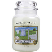 YANKEE CANDLE by Yankee Candle CLEAN COTTON SCENTED LARGE JAR 22 OZ EasyOptionXY LLC