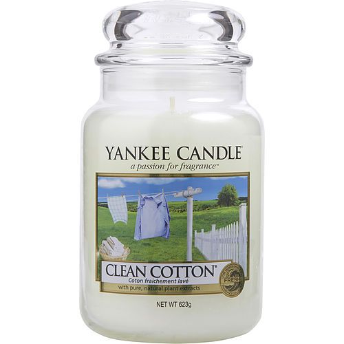 YANKEE CANDLE by Yankee Candle CLEAN COTTON SCENTED LARGE JAR 22 OZ EasyOptionXY LLC