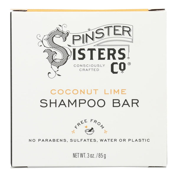 Spinster Sisters Company - Shampoo Bar Coconut Lime - 1 Each-3 Ounces EasyOptionXY LLC