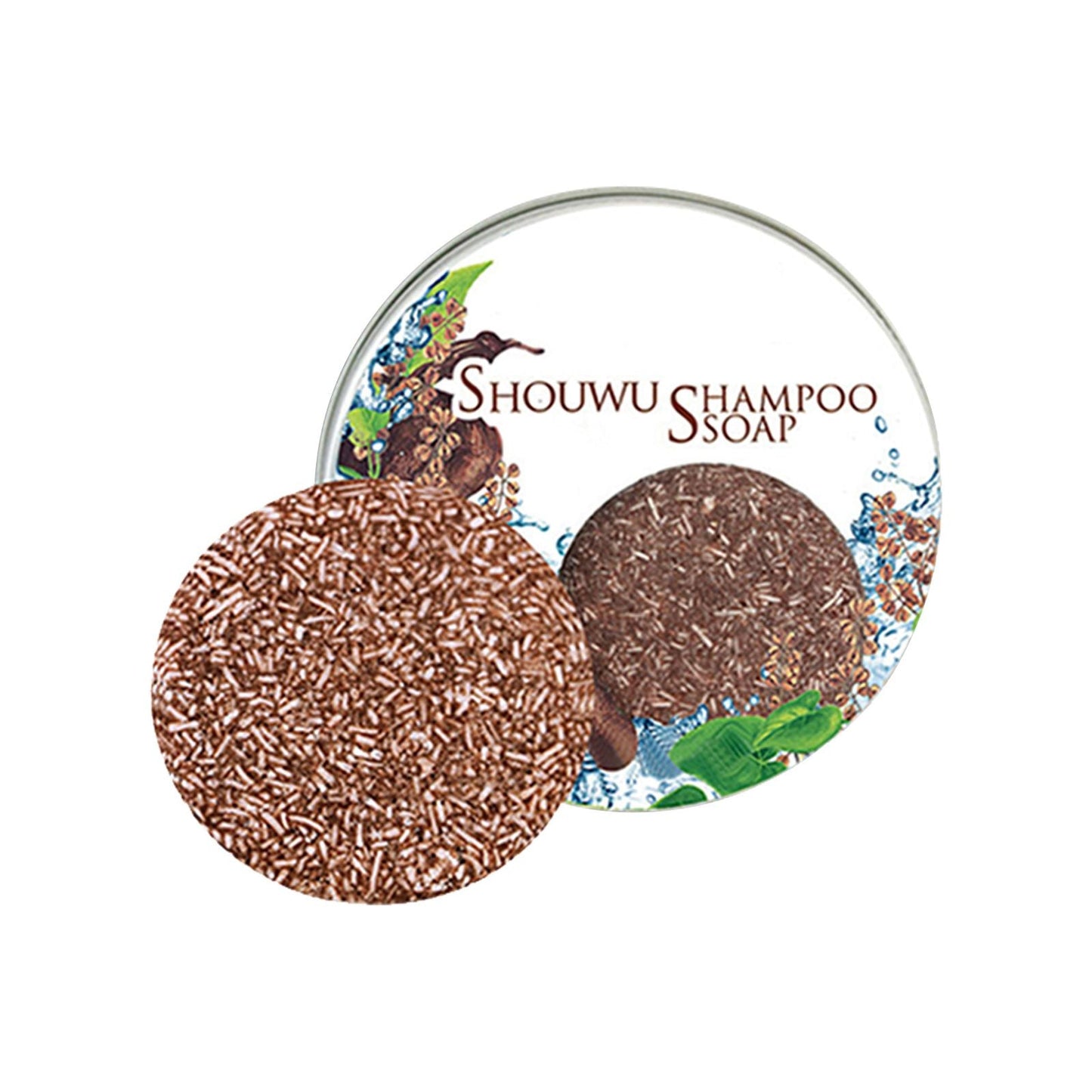 EELHOE He Shou Wu Shampoo Cake Nourishing Hair Root Essential Oil Shampoo Soap Dark And Smooth Botanical Hair Soap EasyOptionXY LLC