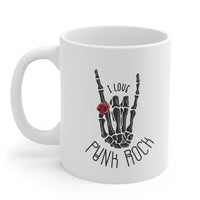 I Love Punk Rock Skeleton Hand Mug EasyOptionXY LLC