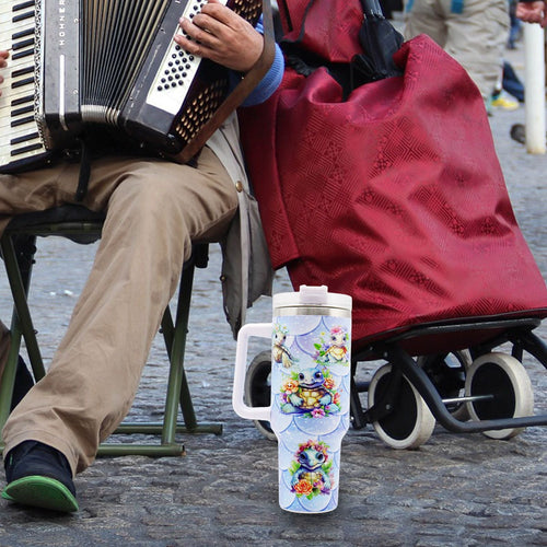 1pc 40oz Water Bottles,5D Little Turtle Series Tumbler,Large Capacity Stainless Steel Tumbler Insulation Cup With Lid And Straw For Women,Camping,Driving,skiing,Thermocoolers.Best Gift EasyOptionXY LLC