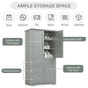 Tall and Wide Storage Cabinet with Doors for Bathroom/Office, Three Drawers EasyOptionXY LLC
