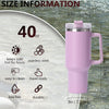 40oz large capacity tumbler, With Handle And Straw Lid, Insulated Reusable Stainless Steel Water Bottles Travel Mug Coffee Cup car cup water cup For Men Women Outdoor Camping Driving,  gift EasyOptionXY LLC